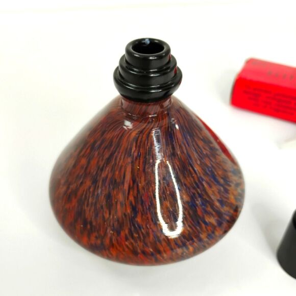 La Tee Da Effusion Fragrance Oil Lamp Glass Red Blue Brown with Wick NWOT - Picture 9 of 15